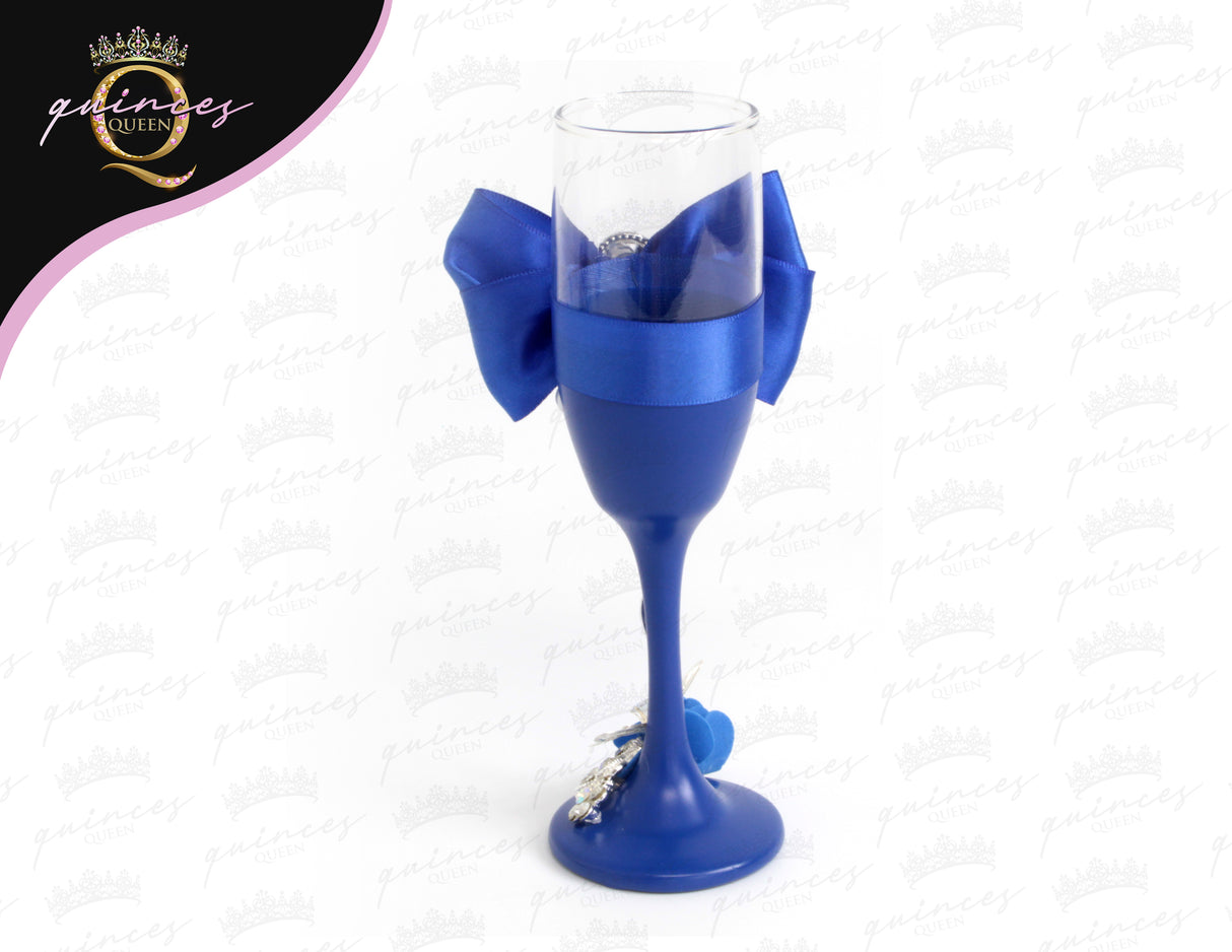 Custom CHampagne Bottle & 2 Glasses