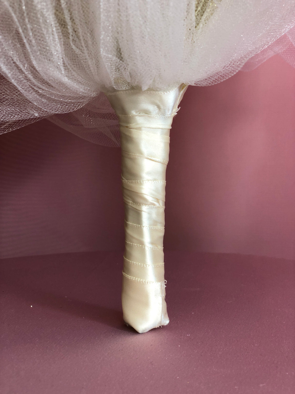 Ivory Flowers w/ Gold Crystals Bouquet