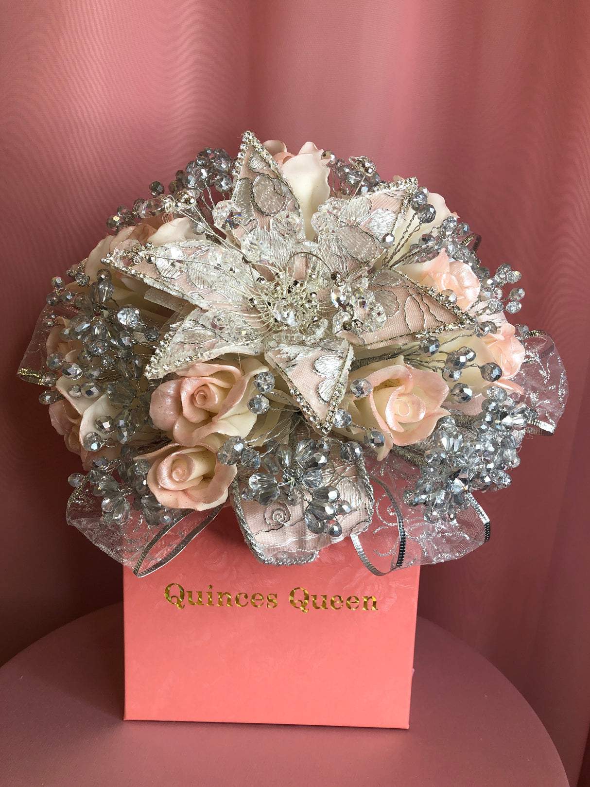 Soft Pink Porcelain Flowers Bouquet