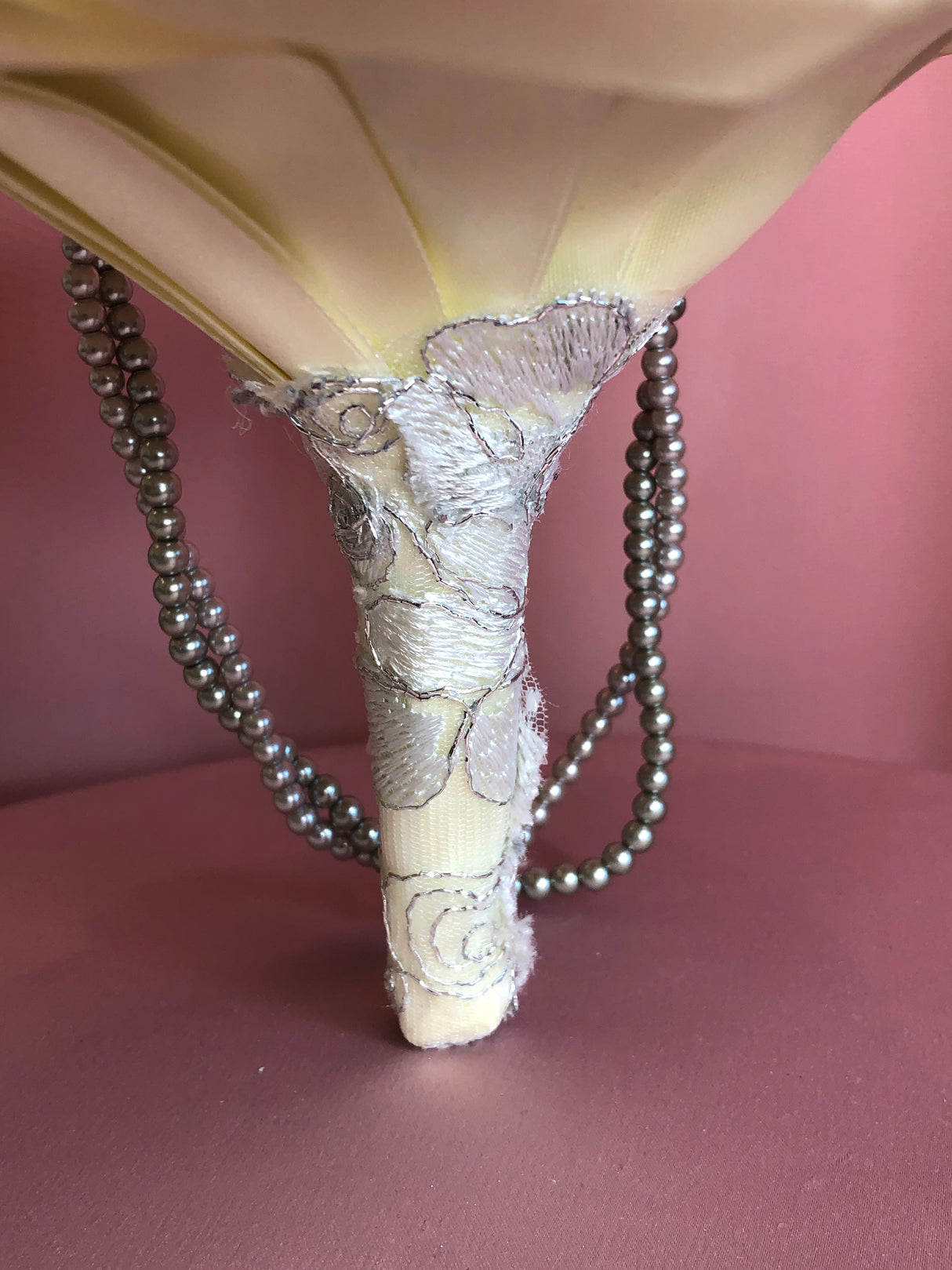 Pink and Ivory Flowers w/ Pearls Bouquet