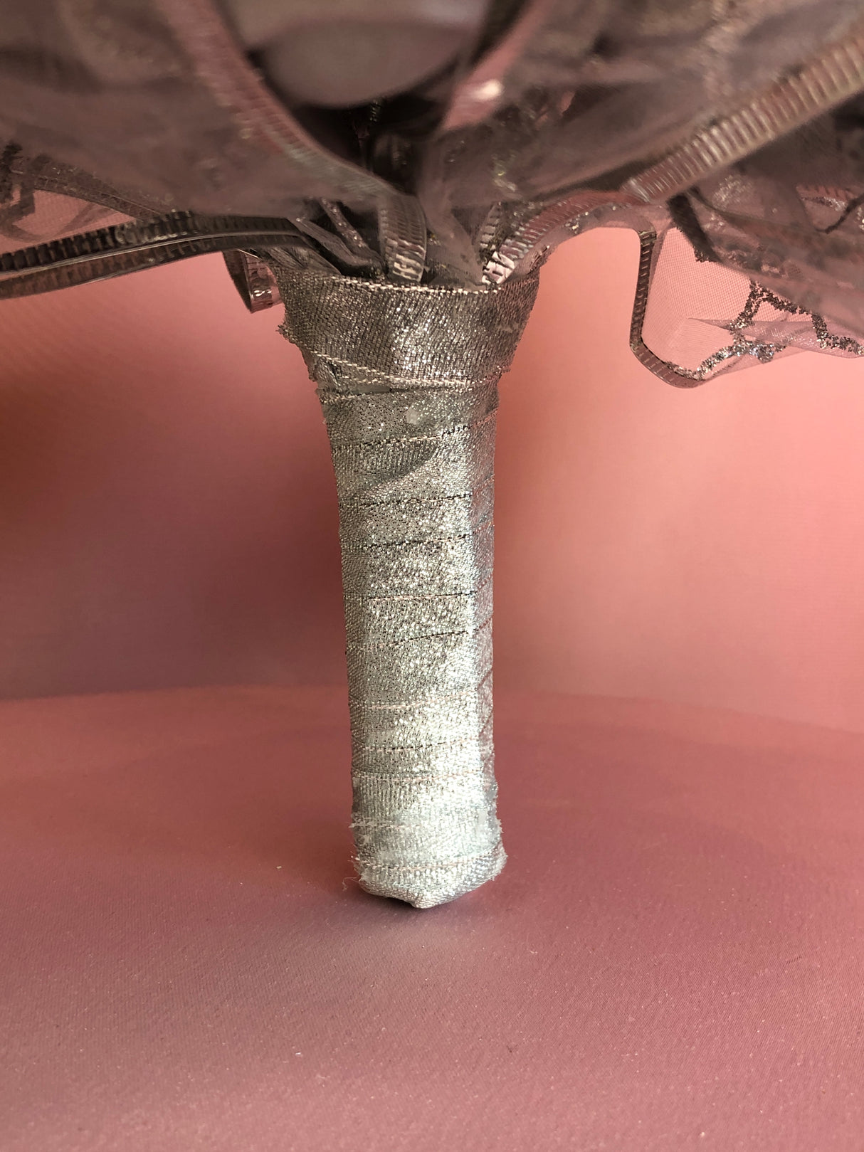 Silver Silk Flowers w/ Pendant Bouquet