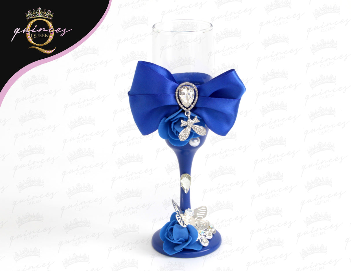 Custom CHampagne Bottle & 2 Glasses