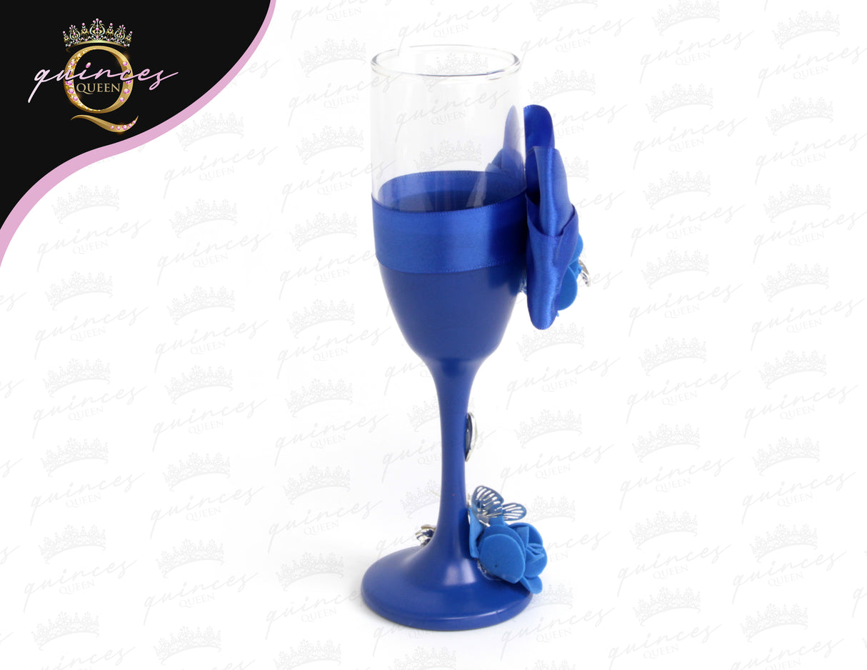 Custom CHampagne Bottle & 2 Glasses