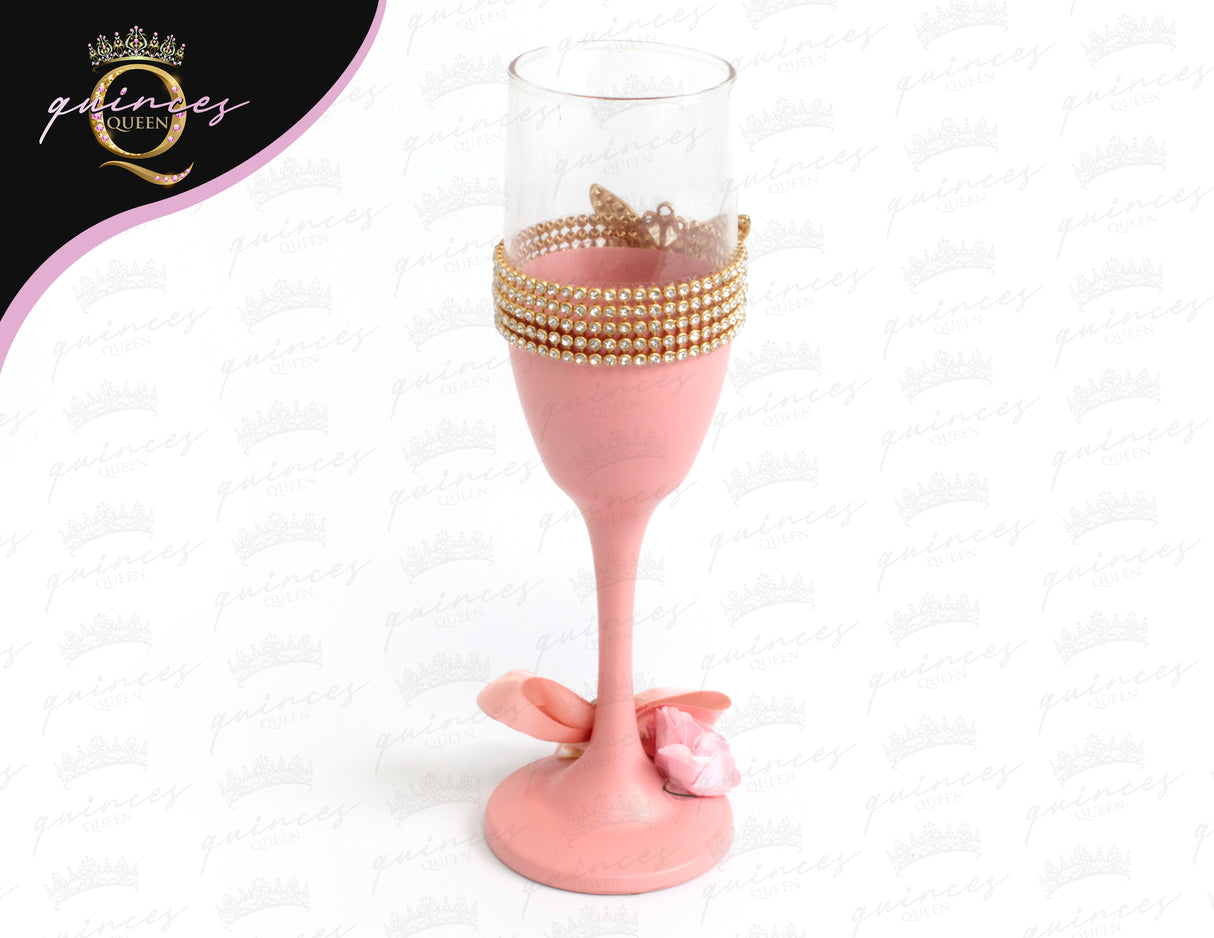 Custom CHampagne Bottle & 2 Glasses